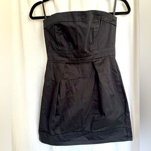 Black strapless dress